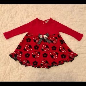 Knit and corduroy dress